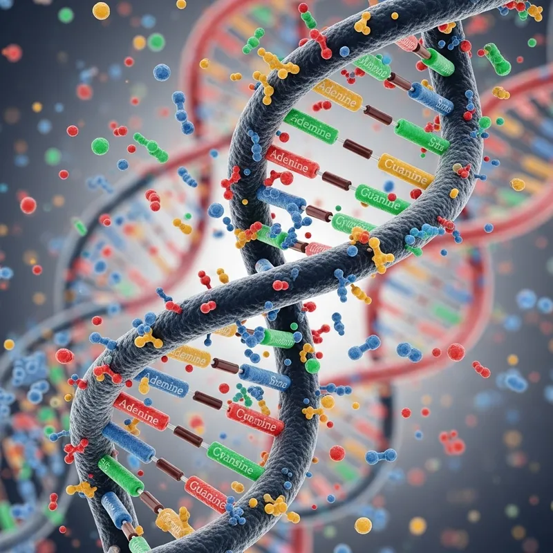 DNA Sequencing: Abstract Representation of Double Helix Structure
