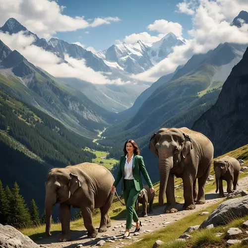 Ricarda Lang Leads Elephants Across the Alps | Green Party Leader