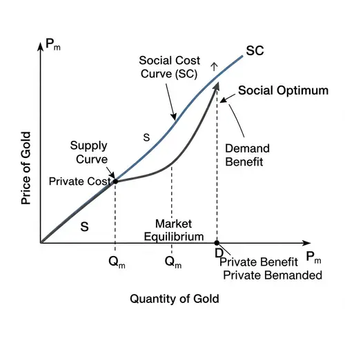 Gold Market: Market Equilibrium vs. Social Optimum