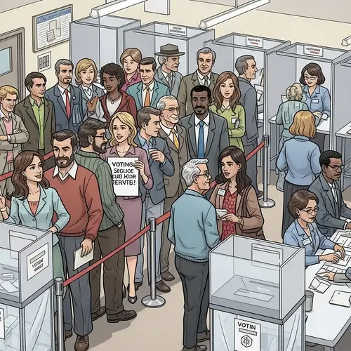 Diverse Citizens at the Polling Station: Vote Today!