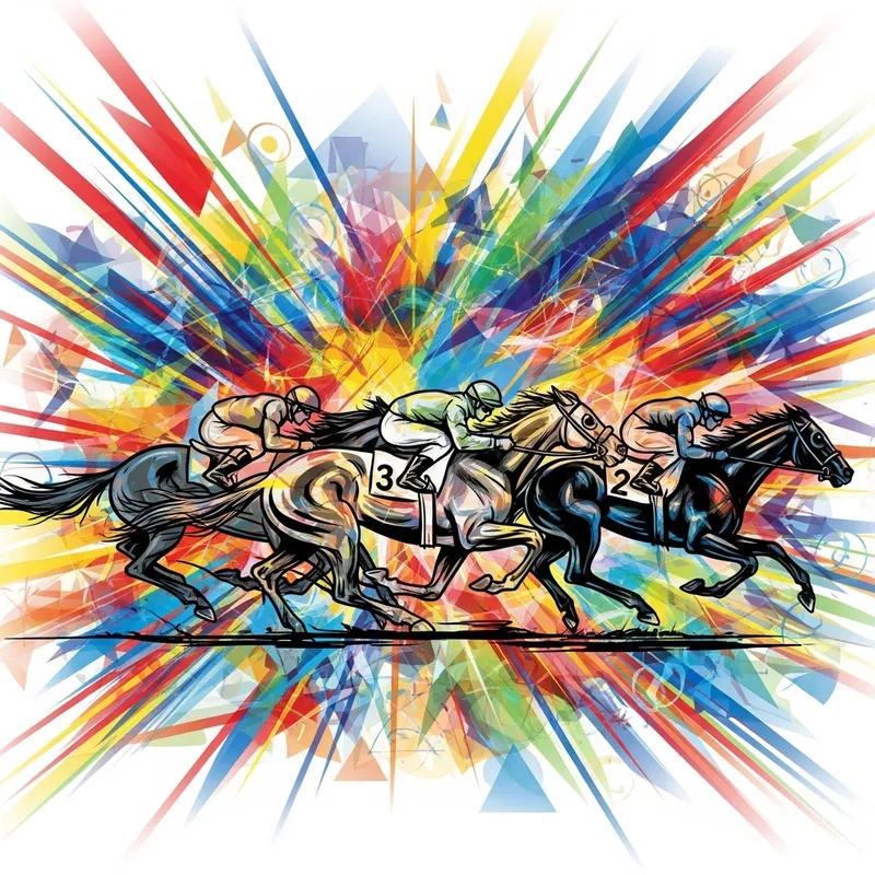 Abstract Horse Racing | Motion & Energy Depiction
