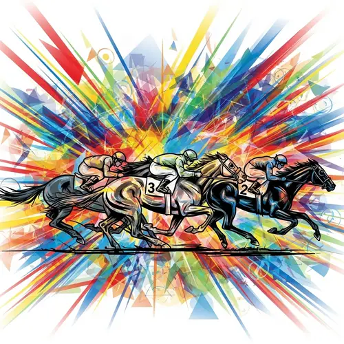 Abstract Horse Racing Art | Dynamic & Colorful Depiction