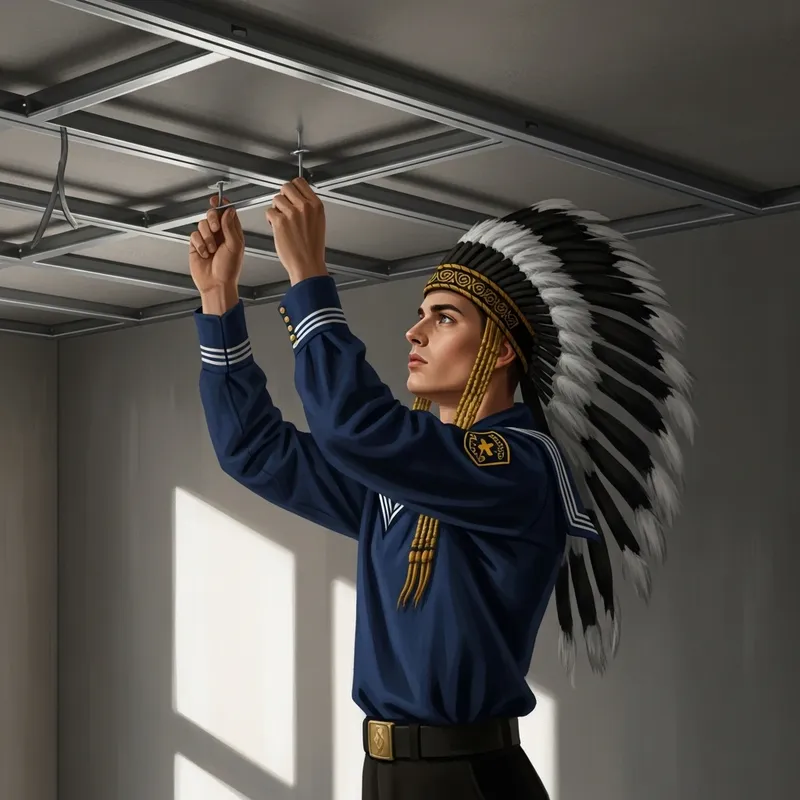 Modern Russian Sailor Renovating High-Tech Apartment | Vintage Poster