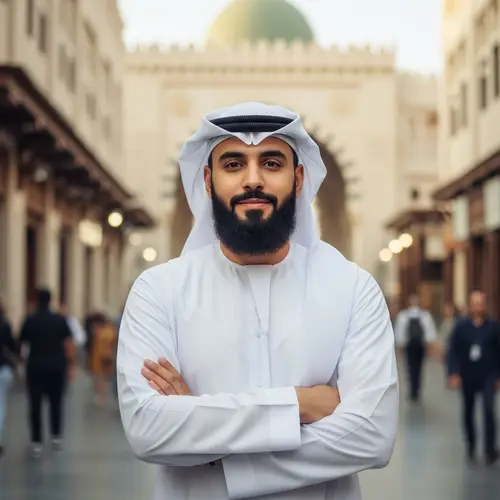 Graceful Muslim Man in Tranquil Setting | Cultural Serenity