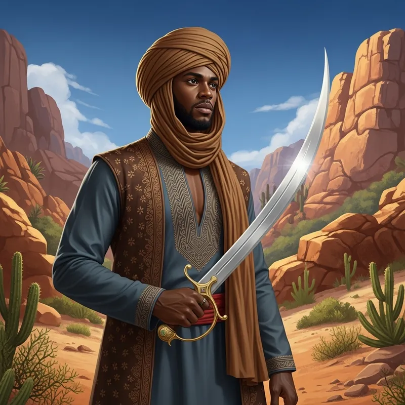 XXXTentacion Wearing Turban with Arabian Cutlass