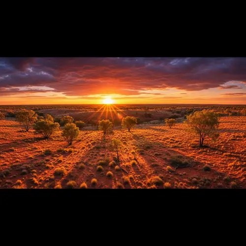 Breathtaking Australian Outback Sunset Landscape | Nature-Inspired 8K Photo