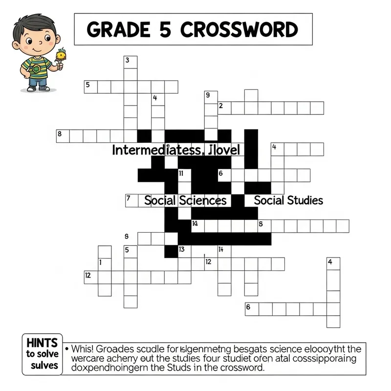 Fun Crossword Puzzle for 5th Grade Students