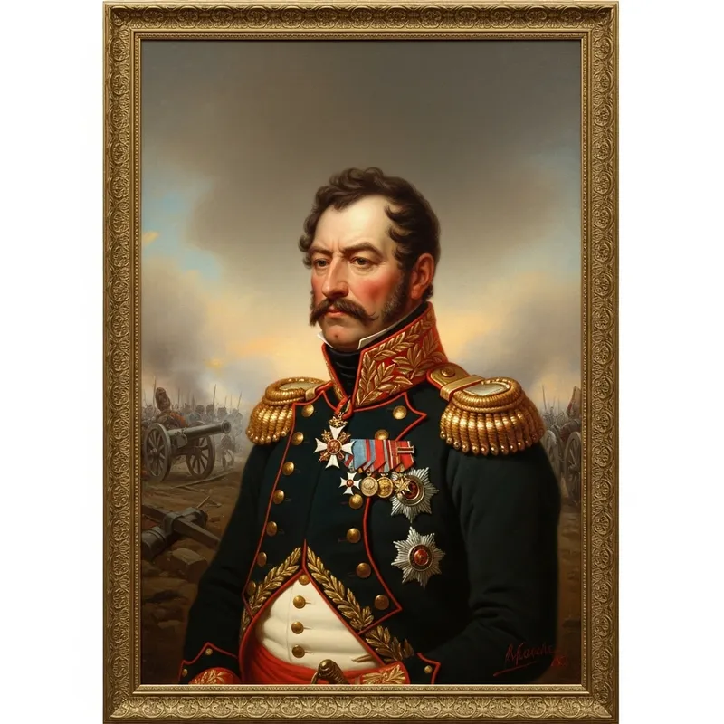 Russian General in Napoleonic Wars - Historical Portrait Masterpiece
