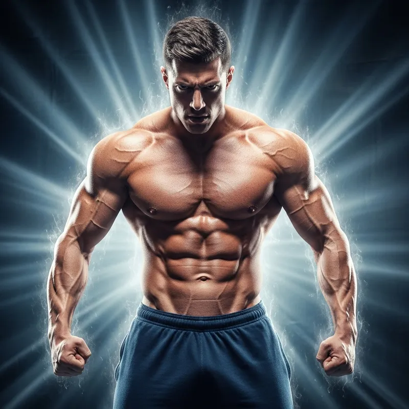 Powerful Caucasian Man Radiating God-Like Energy