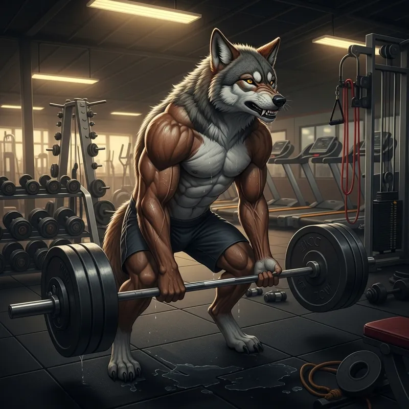 Wolf in the Gym: A Muscular Fitness Icon