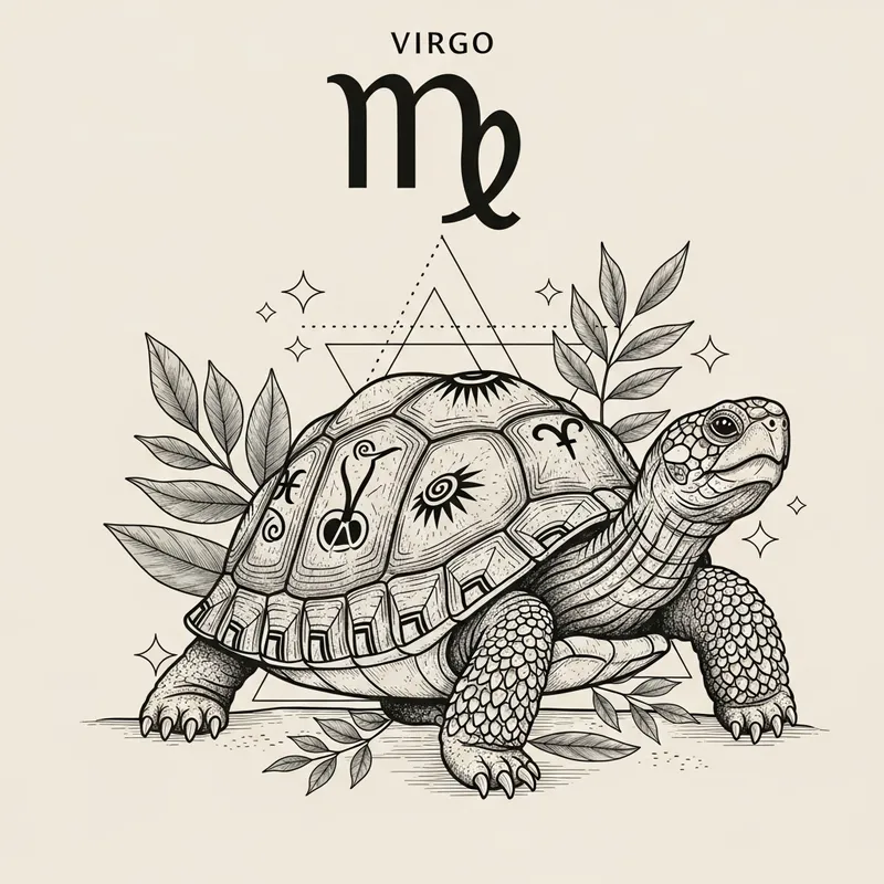 Meticulous Virgo Turtle Design: Symbolic Representation of Practicality