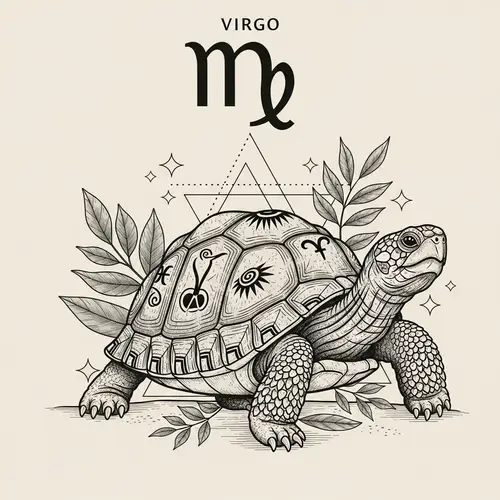Virgo Turtle Design: Symbolic Representation of Reliability and Attention to Detail