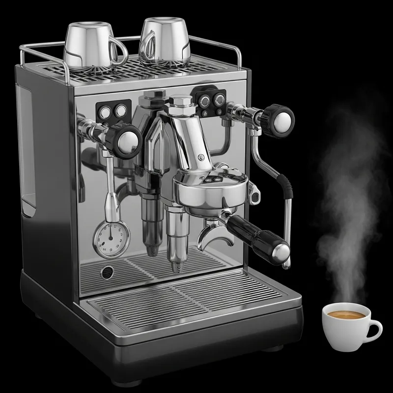 Stylish Monochrome Espresso Machine | Premium Design & Functionality