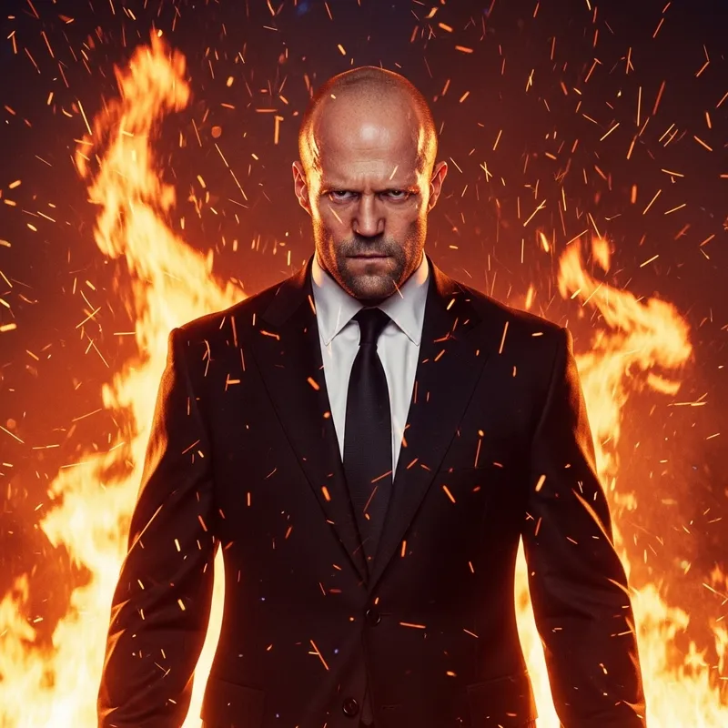 Jason Statham Engulfed in Flames