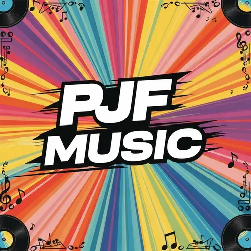 PJF Music Album Cover | Colorful Vintage Aesthetic Design