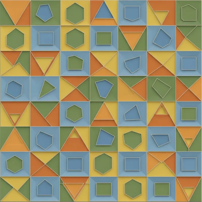 Visually Stimulating Semi-Regular Tessellation: Multitude of Interconnected Polygons
