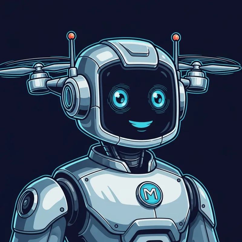 Friendly Robot Mascot for Security Drones