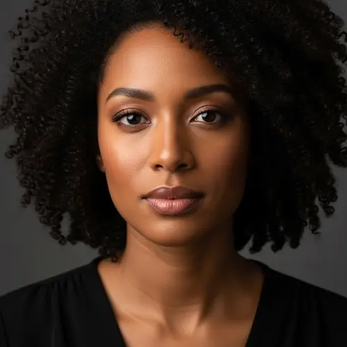 Stunning Studio Portrait of African American Woman | Elegant & Confident