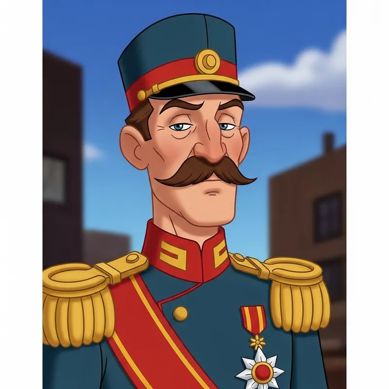 Adolf Hitler Pixar Style Illustration