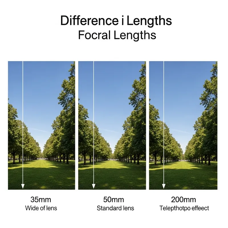 Illustrating Focal Length Lenses: 35mm vs 50mm vs 200mm Perspectives Illustrating Focal Length Lenses: 35mm vs 50mm vs 200mm Perspectives