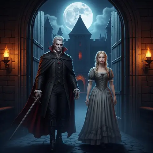 Untold Vampire Love Story in Moonlit Ancient Castle
