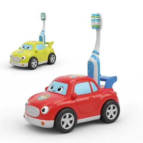 Pixar-Inspired Children's Toothbrush: 2-in-1 Car Toy Design