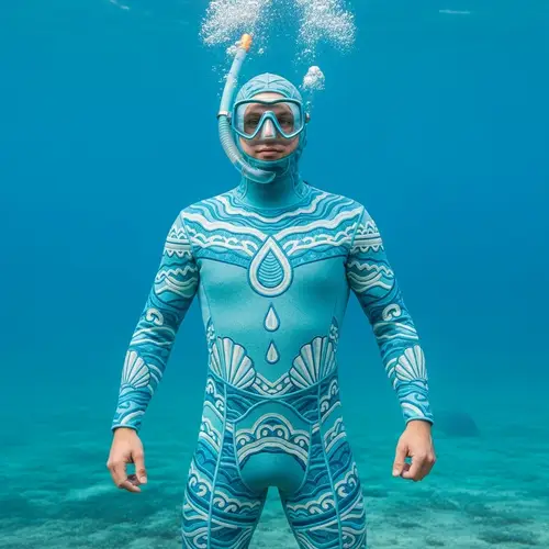 Ocean-Inspired Aqua Suit for Underwater Exploration | Anton's Costume