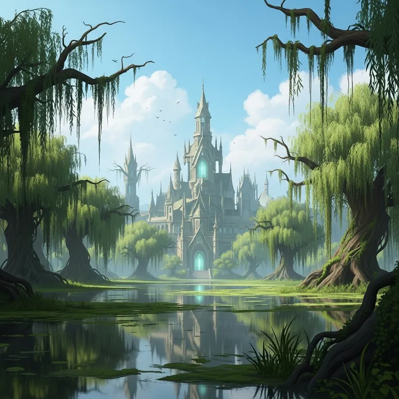 Enchanting Magical Swamp & Academy of Magic | Daylight Scene Enchanting Magical Swamp & Academy of Magic | Daylight Scene
