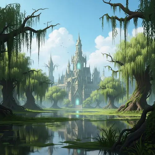 Magical Swamp & Academy of Magic | Enchanting Daylight Scene
