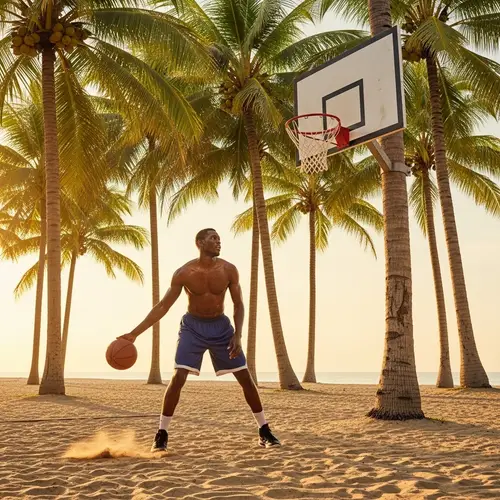 Basketball Pro Dribbling - Sunset Court Skills
