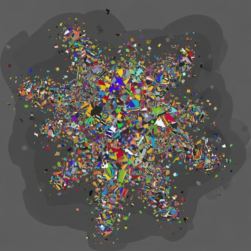 Colorful Abstract Depiction of Alzheimer's Struggle