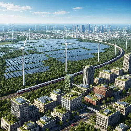 Futuristic United States Prioritizing Renewable Energy