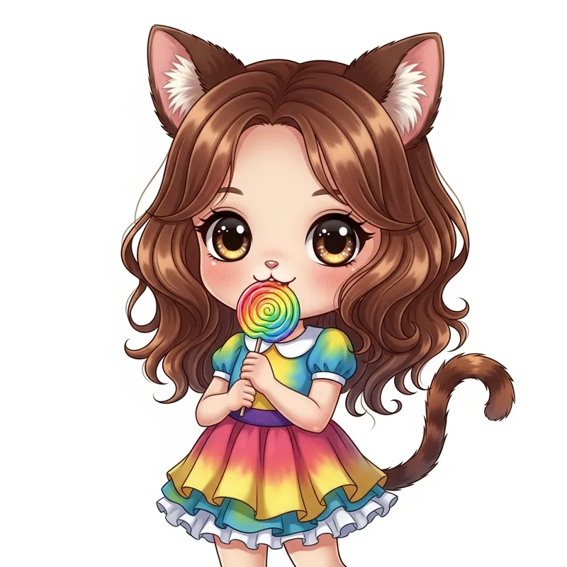 Cute Kitten Girl - Adorable Features and Playful Spirit