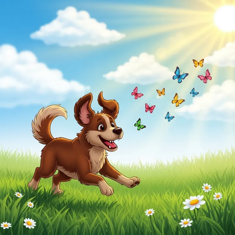 Playful Dog Running in Green Field | Site Name Playful Dog Running in Green Field | Site Name