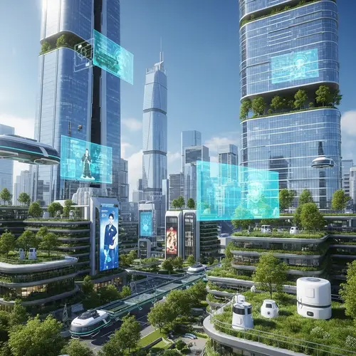 Future World: Nature and Technology Harmony