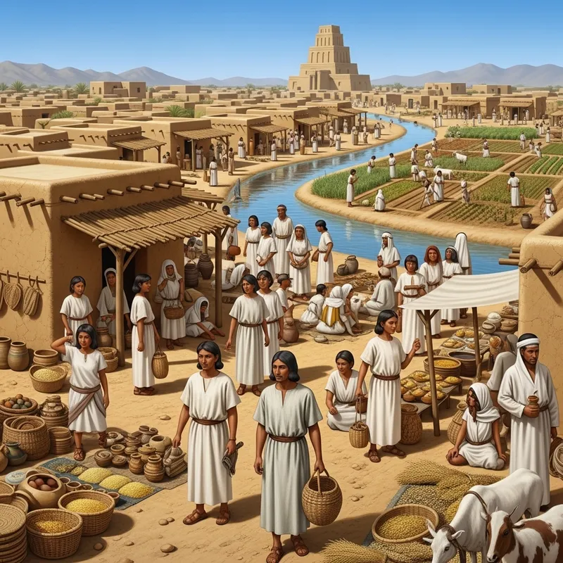 Ancient Sumerian Civilization - Marketplace & Agriculture Ancient Sumerian Civilization - Marketplace & Agriculture