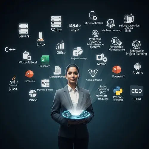 Professional South Asian Female Tech Skills Showcase