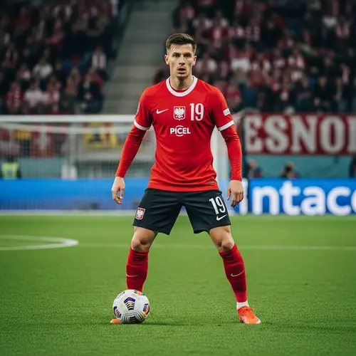 Professional Football Athlete on Field - Robert Lewandowski