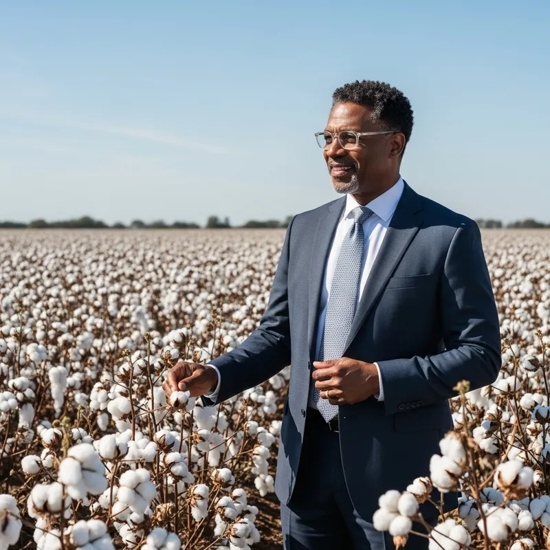 Barack Obama in Cotton Field