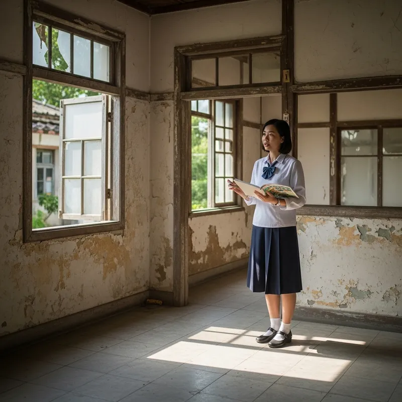 Dedicated Teacher in a Dilapidated House
