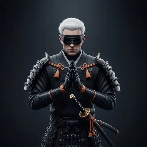 Male YoRHA Android in Japanese Warrior Style from Nier Automata