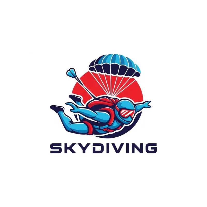 Thrilling Skydiving Logo Design | Extreme Adrenaline Rush