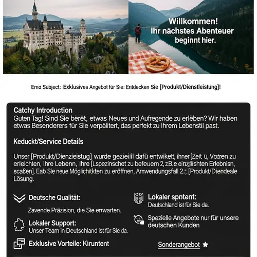 Engaging Marketing Email Design in German