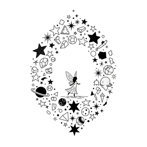 Dream World Minimalist Graphic Drawing