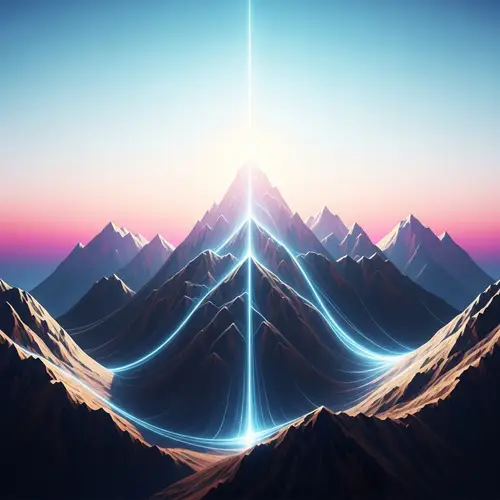 Mesmerizing Abstract Mountain Landscape Art
