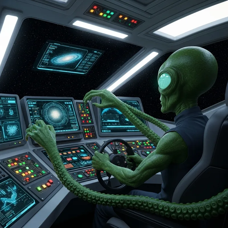 Alien Spaceship: Serene Space Journey | Galactic Exploration