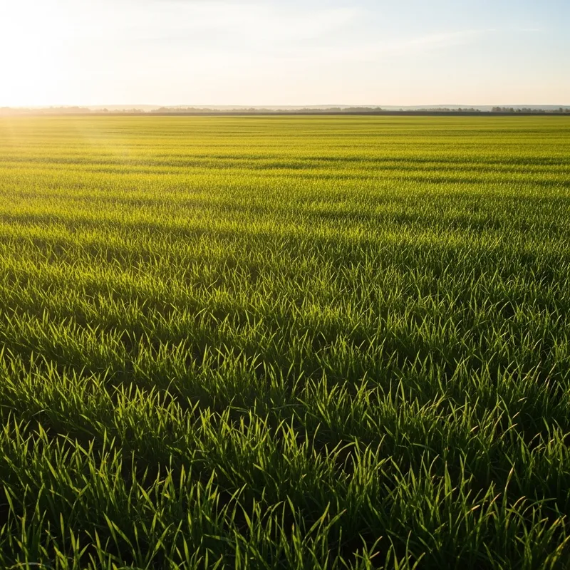 Vivid Green Field Under Open Skies