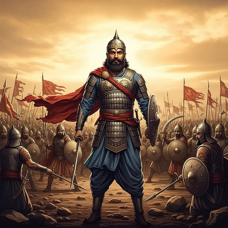 Battle of Indus: Cinematic Rendition of Historical Epic - Detailed Scene