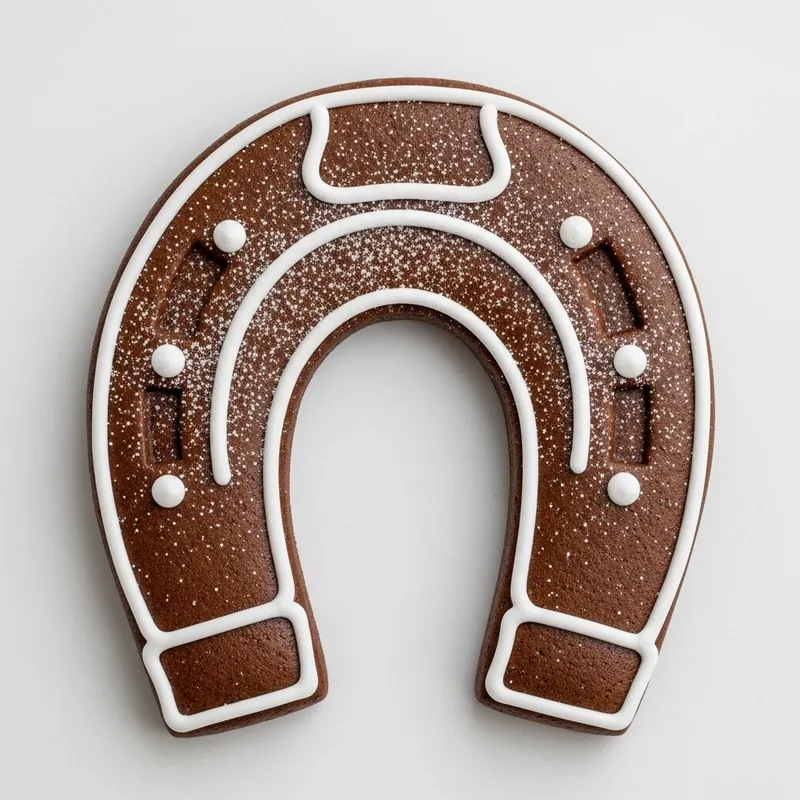Horseshoe Gingerbread Cookie - Exquisite Confectionery Craft