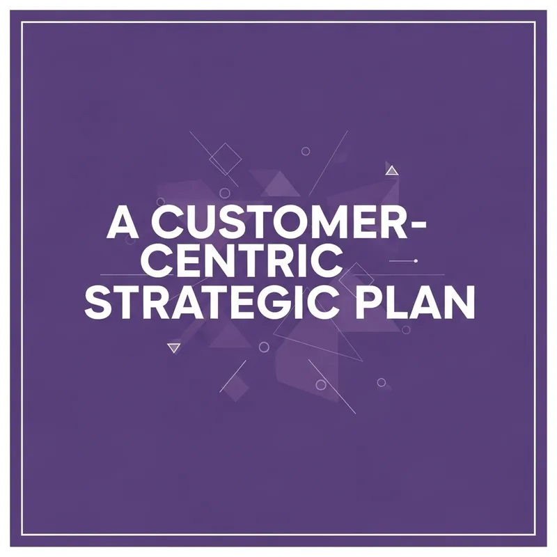 Customer-Centric Strategic Plan Poster - Purple & White Theme